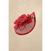 image:imageBABEYOND Fascinators Hats for Women  Tea Party Kentucky Headwear Derby Flower Church Hat Headband for Cocktail WeddingRed