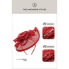 image:imageBABEYOND Fascinators Hats for Women  Tea Party Kentucky Headwear Derby Flower Church Hat Headband for Cocktail WeddingRed