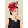 image:imageBABEYOND Fascinators Hats for Women  Tea Party Kentucky Headwear Derby Flower Church Hat Headband for Cocktail WeddingRed
