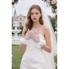 image:imageBABEYOND Fishnet Gloves for Women  Lace Gloves Women Tea Party with Elegant Organza Stretchy Wedding Bridal Opera PartyWhite