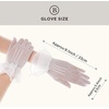 image:imageBABEYOND Fishnet Gloves for Women  Lace Gloves Women Tea Party with Elegant Organza Stretchy Wedding Bridal Opera PartyWhite