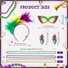 image:imageBABEYOND Mardi Gras Costume Accessories Set for Women Fascinator Tutu Skirt Masquerade Mask Necklaces Earrings Carnival PartyColorful