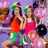 image:imageBABEYOND Mardi Gras Costume Accessories Set for Women Fascinator Tutu Skirt Masquerade Mask Necklaces Earrings Carnival PartyColorful