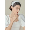 image:imageBABEYOND Mesh Veil Headband for Women  Tea Party 1920s Fascinator Face Veil Headpiece for Bridal WeddingWhite