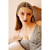 image:imageBABEYOND Vintage Style Roaring 20s Crystal Rhinestone Flapper Cap Headpiece Head Jewelry Chains AGold