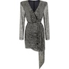 image:imageBABEYOND Women Sequin Wrap Dress  Short Dress with Long Sleeves Sparkle Cocktail Dress Evening ClubwearBlack Gold