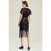 image:imageBABEYOND Womens Gatsby Dress 1920s Flapper Short Dress Sequin Beaded Fringe Dress for PartyBlack