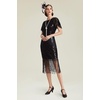 image:imageBABEYOND Womens Gatsby Dress 1920s Flapper Short Dress Sequin Beaded Fringe Dress for PartyBlack