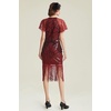 image:imageBABEYOND Womens Gatsby Dress 1920s Flapper Short Dress Sequin Beaded Fringe Dress for PartyWine Red