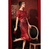 image:imageBABEYOND Womens Gatsby Dress 1920s Flapper Short Dress Sequin Beaded Fringe Dress for PartyWine Red