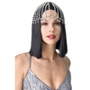 image:imageBABEYOND 1920s Crystal Cap Headpiece Rhinestone Head Chain Roaring 20s Great Gatsby Hair Accessories for Art Deco Party Silver Pearl