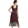 image:imageBABEYOND 1920s Women Flapper Dress  Sequin Dress for Great Gatsby Party Sleeveless Short DressWine Red