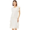 image:imageBABEYOND Chiffon Dress for Women  1950s Style Party Dress with Ruffted Sleeves for WomenWhite