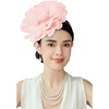 image:imageBABEYOND Fascinators Hats for Women  Tea Party Kentucky Fascinator Hat Lightweight Mesh Peony Flower Headband with Hair ClipLight Pink