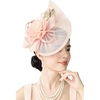 image:imageBABEYOND Fascinators Hats for Women  Tea Party Kentucky Headwear Derby Flower Church Hat Headband for Cocktail WeddingNude Pink