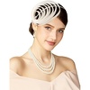 image:imageBABEYOND Fascinators Headband for Women  Multi Layered Tea Party Kentucky Fascinator Derby Hat Bridal Wedding HeadpieceBeige