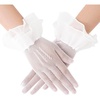 image:imageBABEYOND Fishnet Gloves for Women  Lace Gloves Women Tea Party with Elegant Organza Stretchy Wedding Bridal Opera PartyWhite