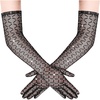 image:imageBABEYOND Mesh Gloves for Women  Sheer Gloves Sparkly Long Vintage Evening Stretchy Costumes Accessories for Prom WeddingBlack