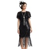image:imageBABEYOND Womens Gatsby Dress 1920s Flapper Short Dress Sequin Beaded Fringe Dress for PartyBlack