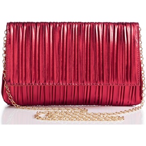 image:imageBABEYOND Clutch Purses for Women  Evening Bag Pleated Flap Clutch for Formal Party Cocktail Prom Wedding HandbagsRed