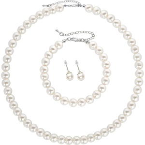 image:imageBABEYOND Pearl Necklace Earring Set  Faux Pearl Necklace for Women Costume Jewelry Bracelet Set for Bridesset3
