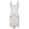 image:imageBABEYOND Womens 1920s Flapper Dress V Neck Slip Dress Roaring 20s Great Gatsby Dress for PartyWhite