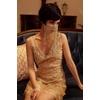 image:imageBABEYOND Crystal Rhinestone Fringe Masquerade Mask Chain Costume Headwear Mardi Gras MaskGold
