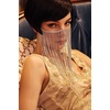 image:imageBABEYOND Crystal Rhinestone Fringe Masquerade Mask Chain Costume Headwear Mardi Gras MaskSilver