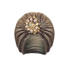 image:imageBABEYOND Womens Turban Hat with Crystal Vintage Head Wrap Knit Pleated Turban GoldDark Gold