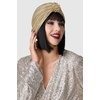 image:imageBABEYOND Womens Turban Hat with Crystal Vintage Head Wrap Knit Pleated Turban GoldGold