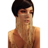 image:imageBABEYOND Crystal Rhinestone Fringe Masquerade Mask Chain Costume Headwear Mardi Gras MaskGold