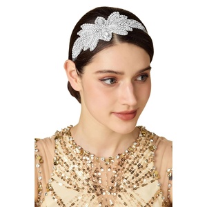 image:imageBABEYOND Flapper Headpiece for Women  Flapper Headband 1920s Gatsby Headpiece Vintage Accessories for WomenSilver